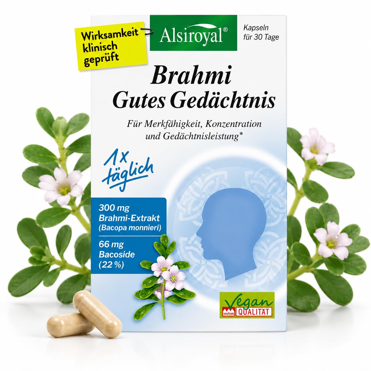 alsiroyal-brahmi-kapseln-hochdosiert-bacopa-30-g-1er-pack image 1