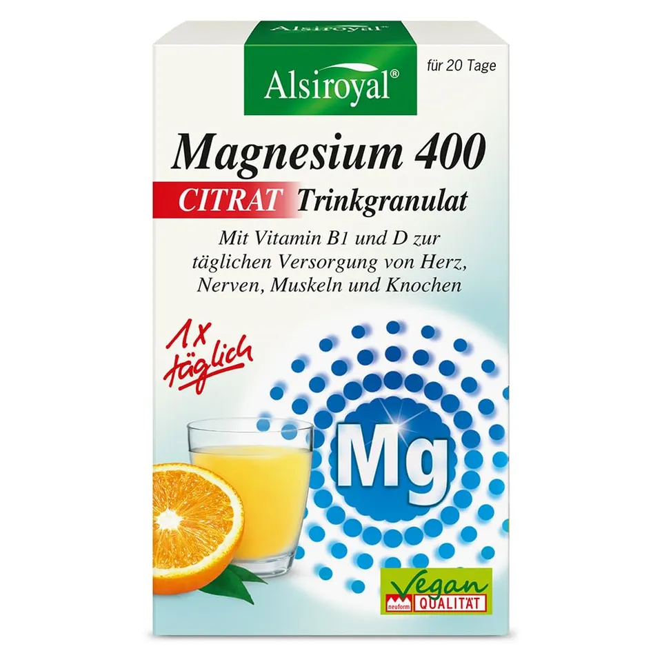 alsiroyal-magnesium-400-citrat-trinkgranulat-orange-zuckerfrei image 1