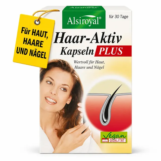 alsiroyal-haar-aktiv-plus-haarkapseln-biotin-zink-90-kapseln image 1