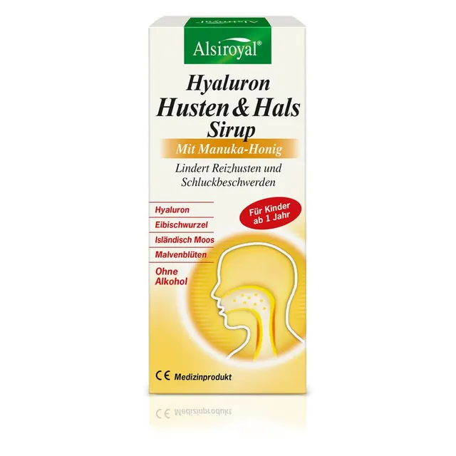 alsiroyal-hyaluron-5-effekt-husten-hals-sirup-manuka-150ml image 1