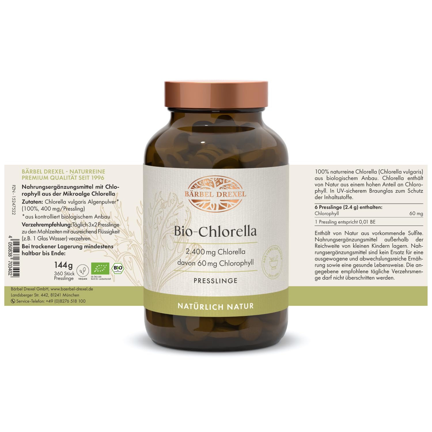 b-rbel-drexel-zell-aktiv-chlorella-presslinge-360-st-2400-mg image 2