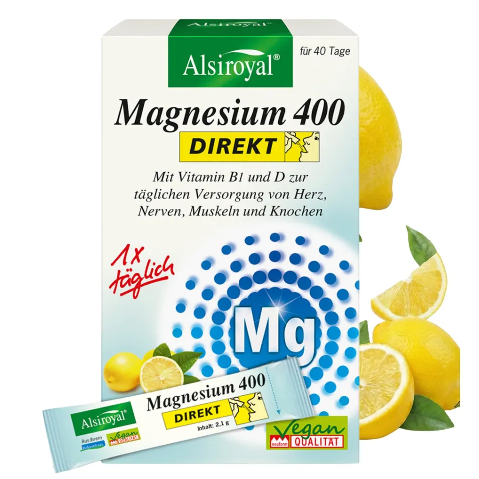 alsiroyal-magnesium-400-direkt-zitrone-40-sticks-vegan image 1