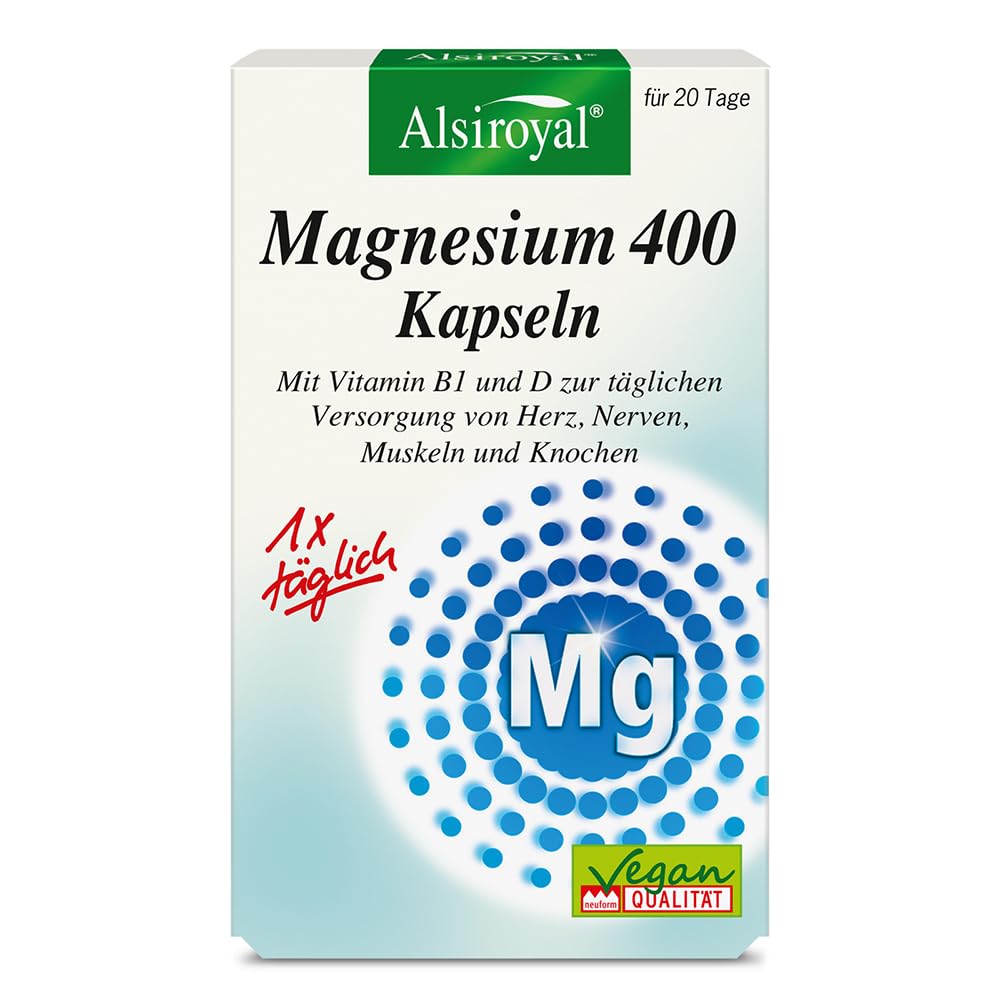 alsiroyal-magnesium-400-kapseln-hochdosiert-20-stk image 1