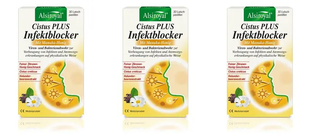 alsiroyal-cistus-plus-infektblocker-pastillen-3x90-manuka-honig image 1