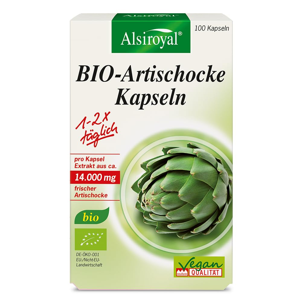 alsiroyal-stoffwechsel-elixier-bio-artischocke-kapseln-100-stk image 1